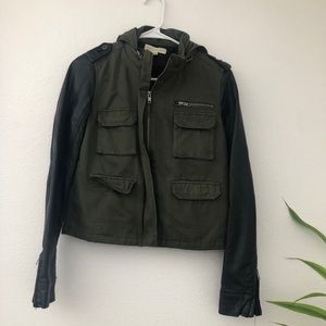 Staring at Stars Leather and Cargo Jacket